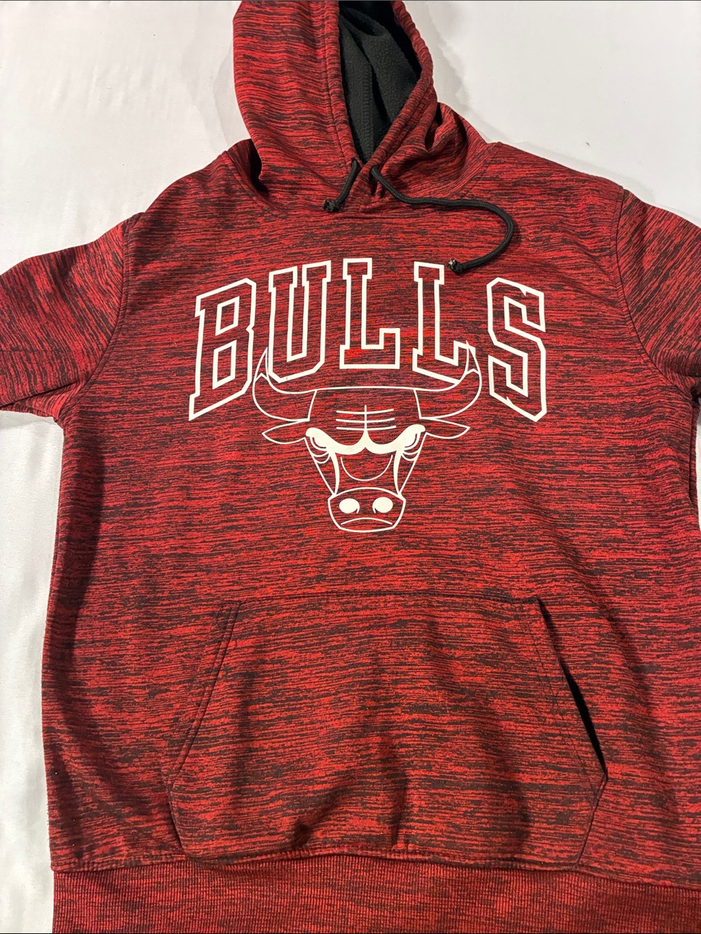 Source Unknown Red Marled Bulls Crewneck Hoodie